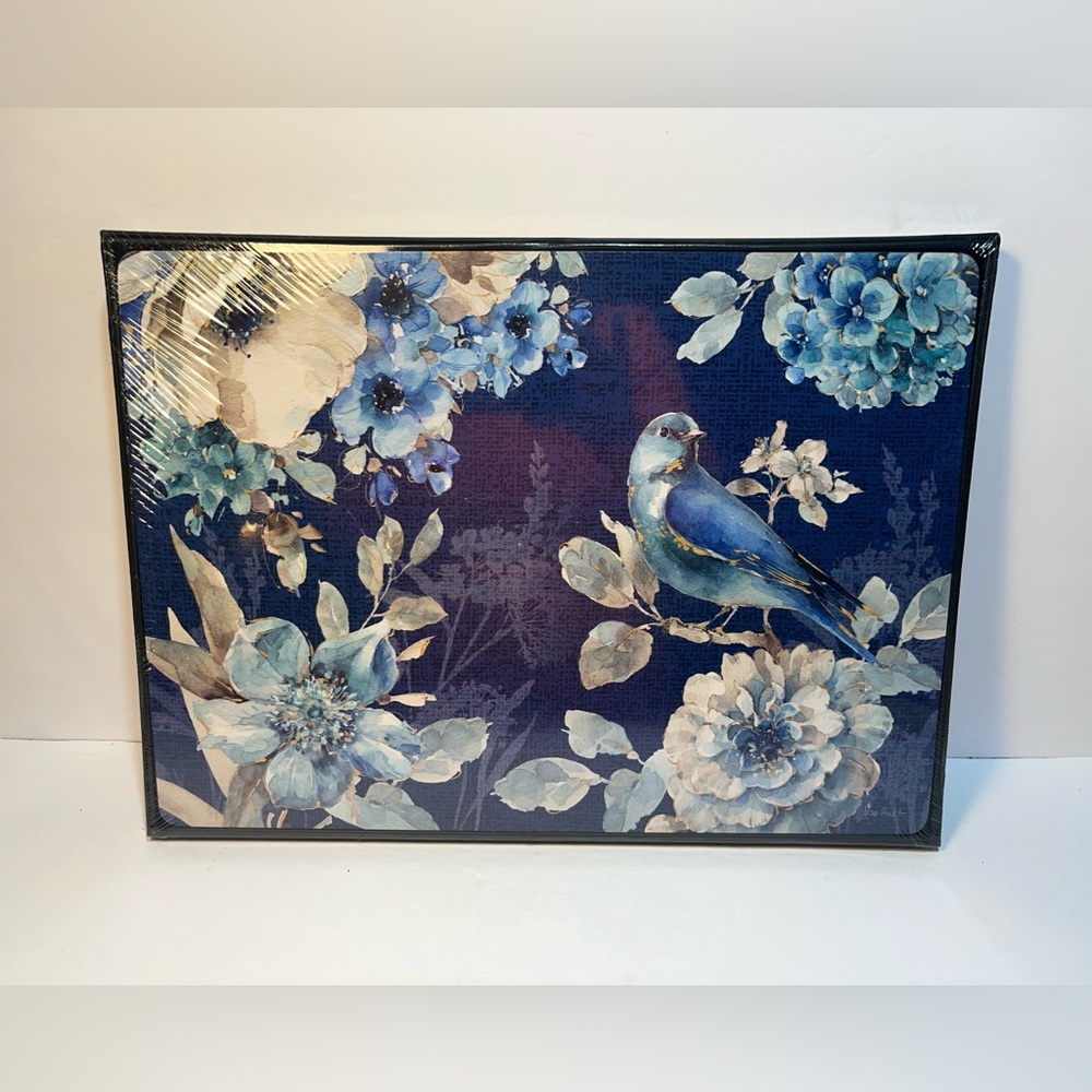 CALA HOME Premium Hardboard Placemats Blue Birds NEW Sealed
